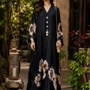 Black Kaftan with Border
